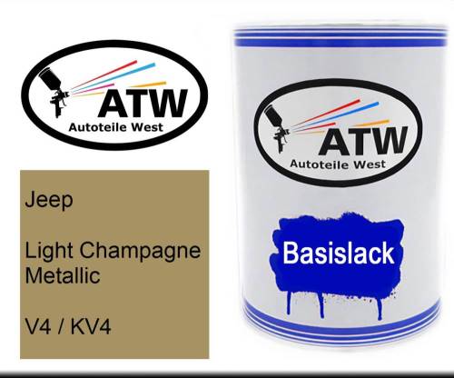 Jeep, Light Champagne Metallic, V4 / KV4: 500ml Lackdose, von ATW Autoteile West.